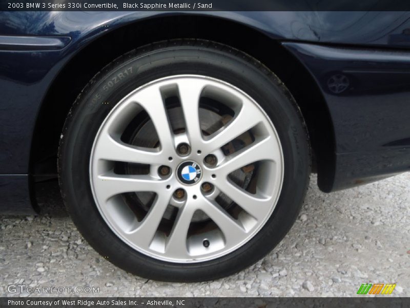 Black Sapphire Metallic / Sand 2003 BMW 3 Series 330i Convertible