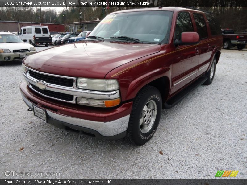 Redfire Metallic / Medium Gray/Neutral 2002 Chevrolet Suburban 1500 LT 4x4