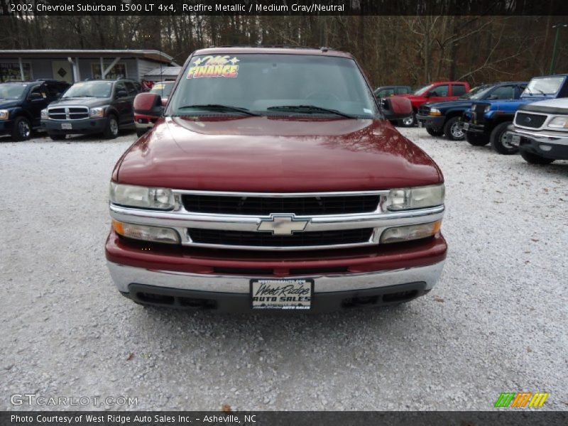 Redfire Metallic / Medium Gray/Neutral 2002 Chevrolet Suburban 1500 LT 4x4
