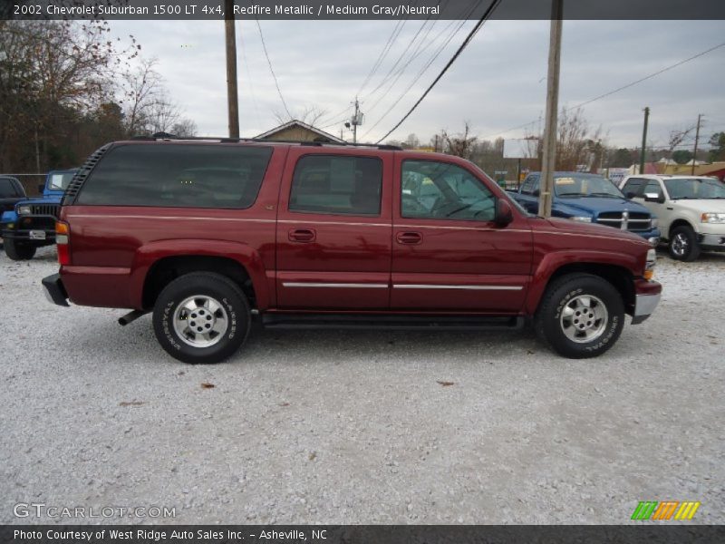 Redfire Metallic / Medium Gray/Neutral 2002 Chevrolet Suburban 1500 LT 4x4