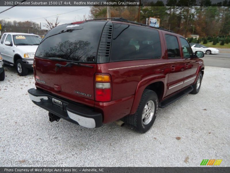 Redfire Metallic / Medium Gray/Neutral 2002 Chevrolet Suburban 1500 LT 4x4