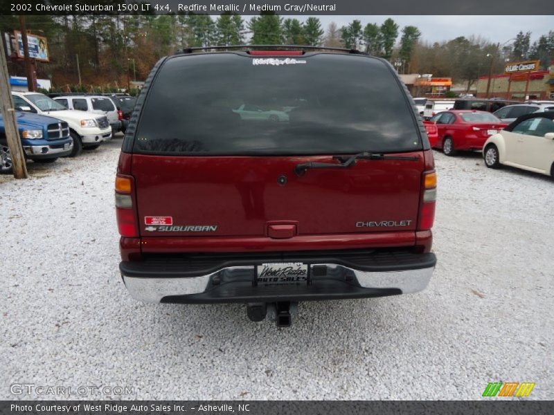 Redfire Metallic / Medium Gray/Neutral 2002 Chevrolet Suburban 1500 LT 4x4