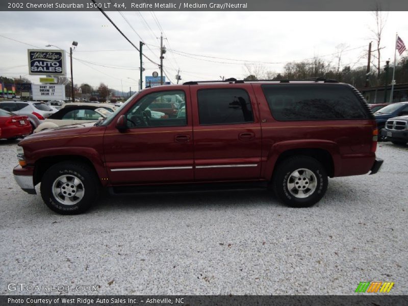 Redfire Metallic / Medium Gray/Neutral 2002 Chevrolet Suburban 1500 LT 4x4