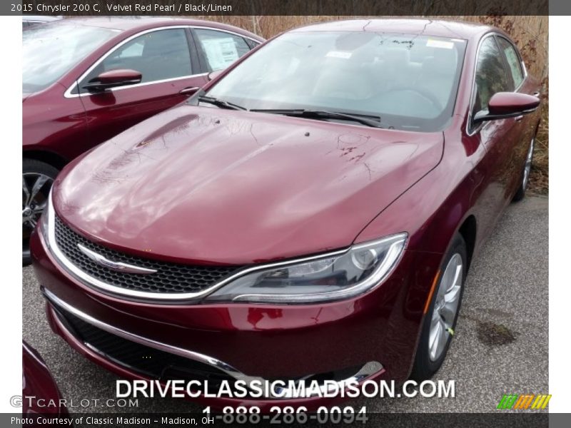 Velvet Red Pearl / Black/Linen 2015 Chrysler 200 C