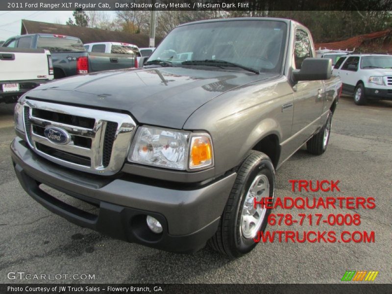 Dark Shadow Grey Metallic / Medium Dark Flint 2011 Ford Ranger XLT Regular Cab