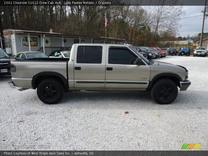 Light Pewter Metallic / Graphite 2001 Chevrolet S10 LS Crew Cab 4x4