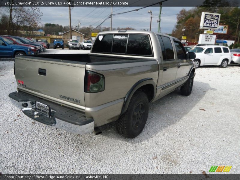 Light Pewter Metallic / Graphite 2001 Chevrolet S10 LS Crew Cab 4x4