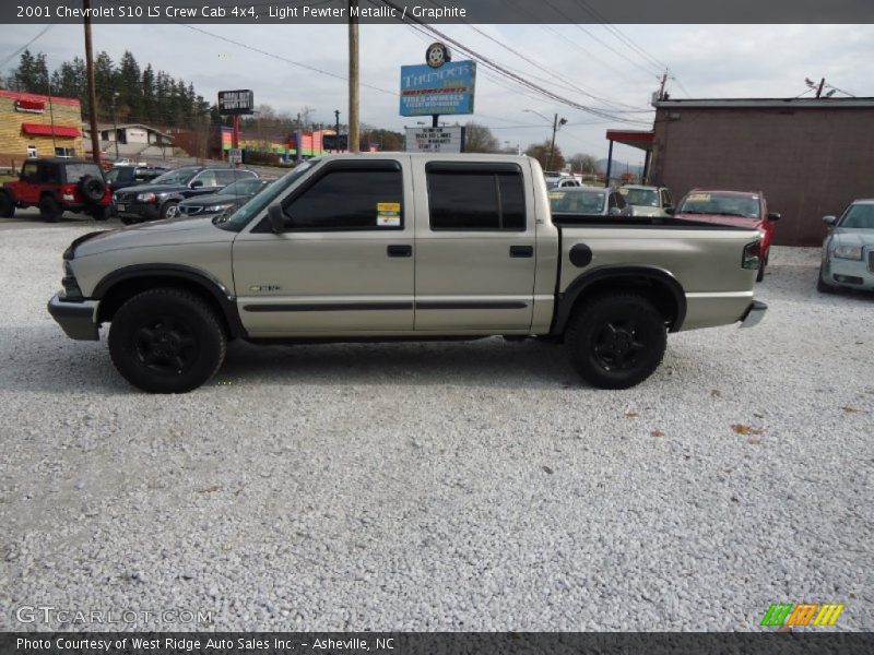 Light Pewter Metallic / Graphite 2001 Chevrolet S10 LS Crew Cab 4x4