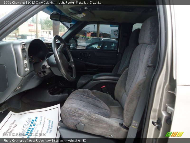 Light Pewter Metallic / Graphite 2001 Chevrolet S10 LS Crew Cab 4x4