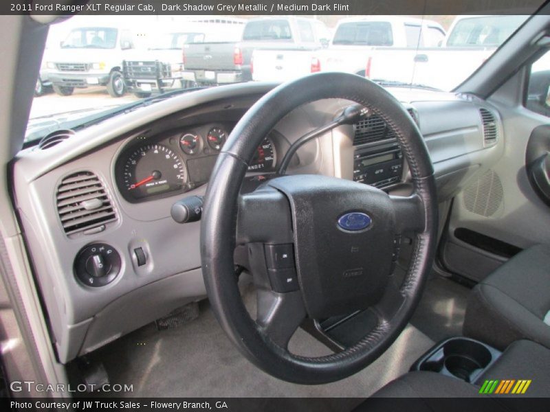 Dark Shadow Grey Metallic / Medium Dark Flint 2011 Ford Ranger XLT Regular Cab
