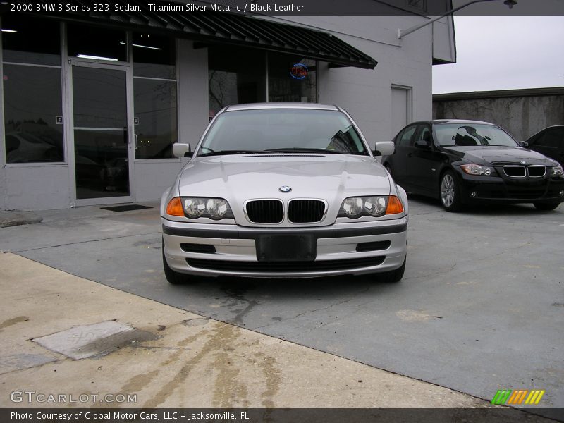 Titanium Silver Metallic / Black Leather 2000 BMW 3 Series 323i Sedan