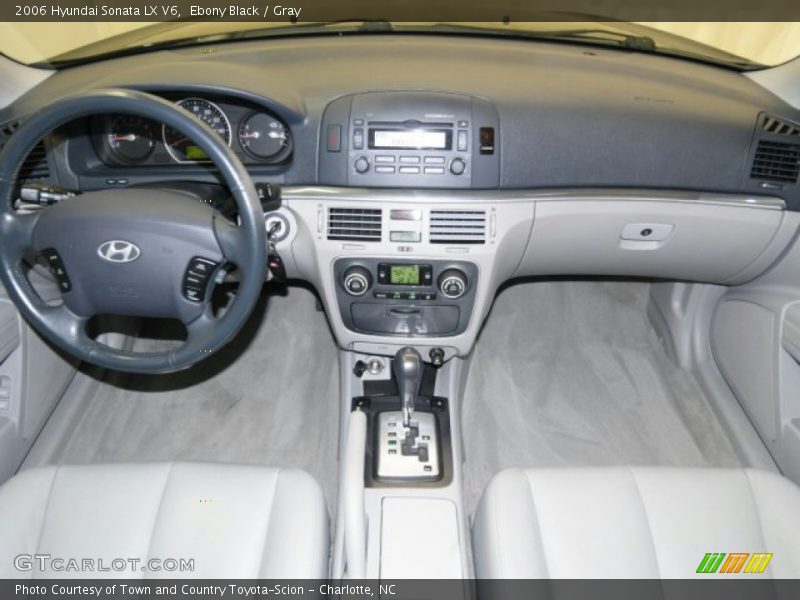 Ebony Black / Gray 2006 Hyundai Sonata LX V6