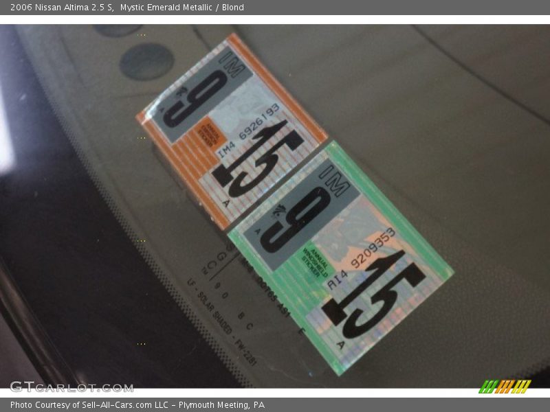 Mystic Emerald Metallic / Blond 2006 Nissan Altima 2.5 S