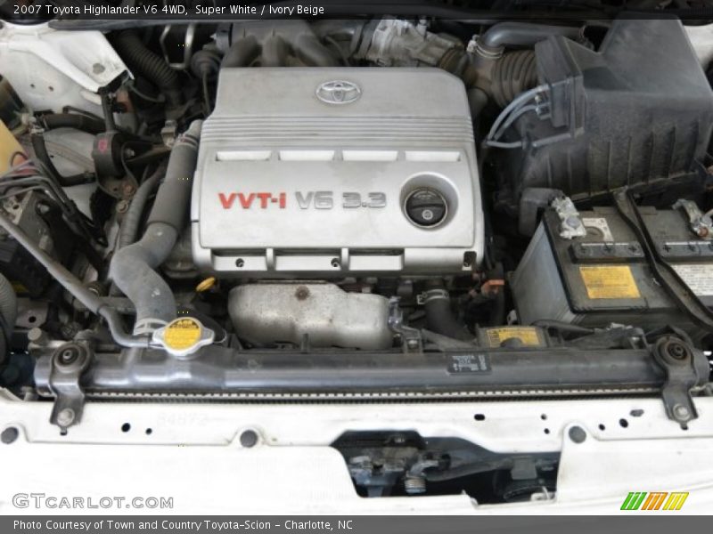 Super White / Ivory Beige 2007 Toyota Highlander V6 4WD