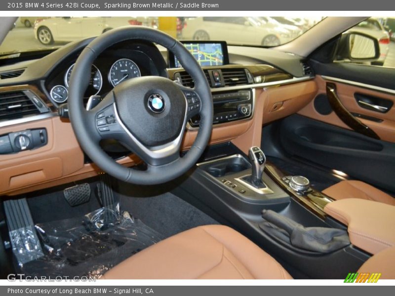 Sparkling Brown Metallic / Saddle Brown 2015 BMW 4 Series 428i Coupe