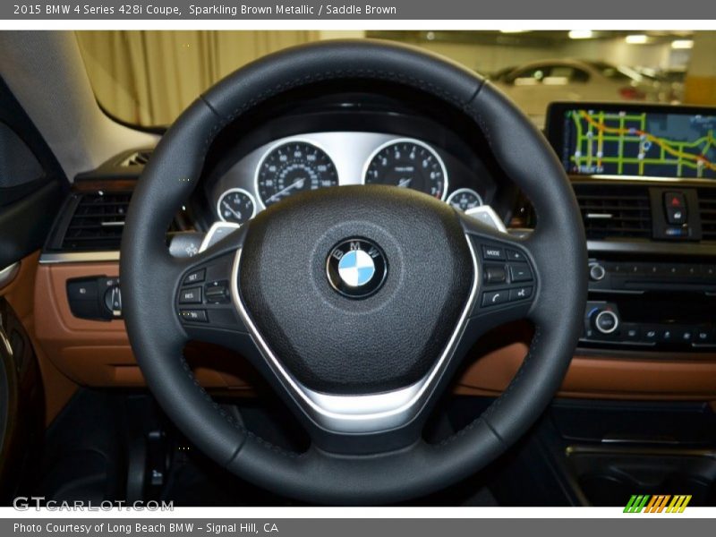 Sparkling Brown Metallic / Saddle Brown 2015 BMW 4 Series 428i Coupe
