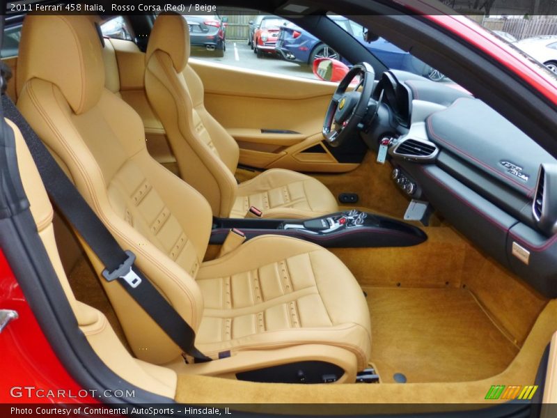 Front Seat of 2011 458 Italia