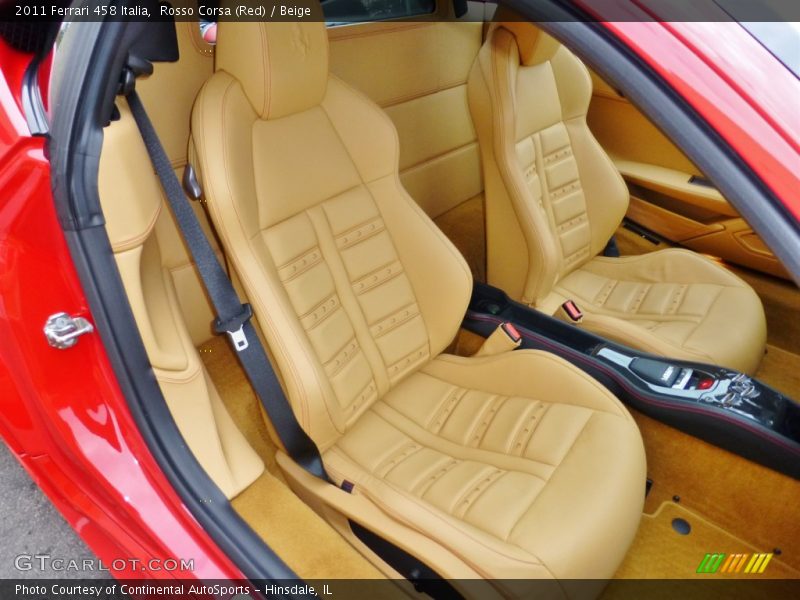 Front Seat of 2011 458 Italia