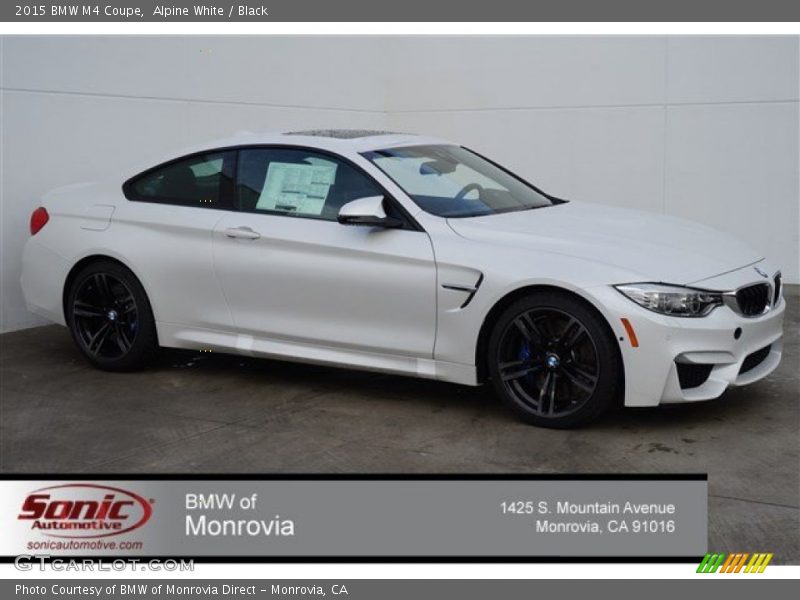 Alpine White / Black 2015 BMW M4 Coupe