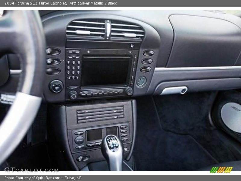 Arctic Silver Metallic / Black 2004 Porsche 911 Turbo Cabriolet