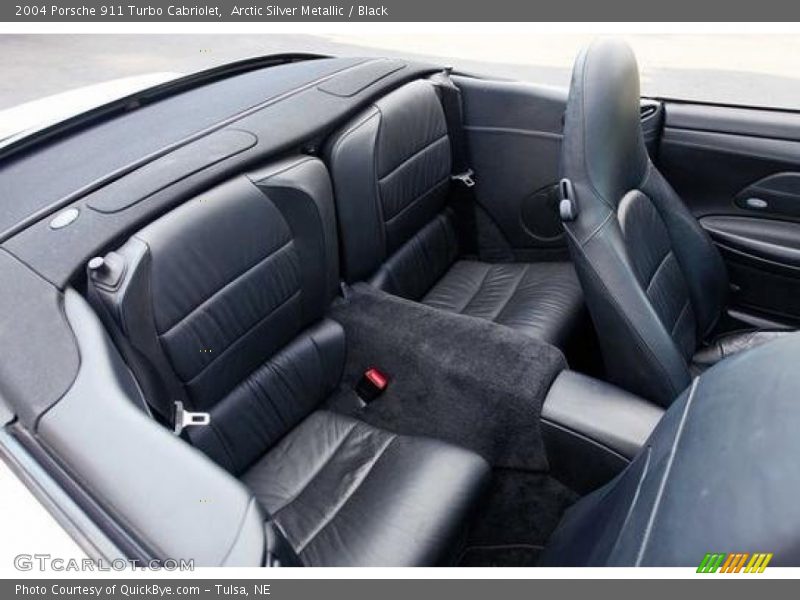 Arctic Silver Metallic / Black 2004 Porsche 911 Turbo Cabriolet