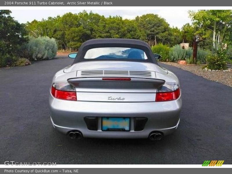 Arctic Silver Metallic / Black 2004 Porsche 911 Turbo Cabriolet