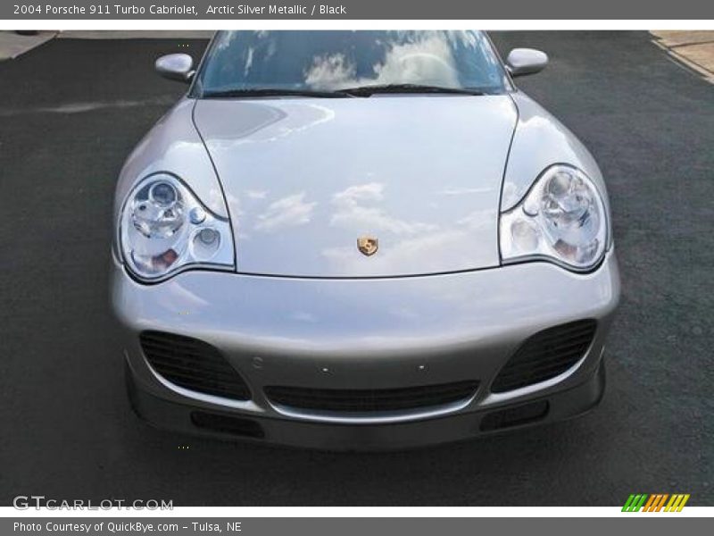 Arctic Silver Metallic / Black 2004 Porsche 911 Turbo Cabriolet