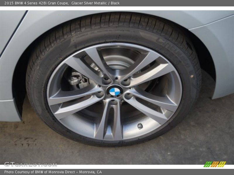 Glacier Silver Metallic / Black 2015 BMW 4 Series 428i Gran Coupe
