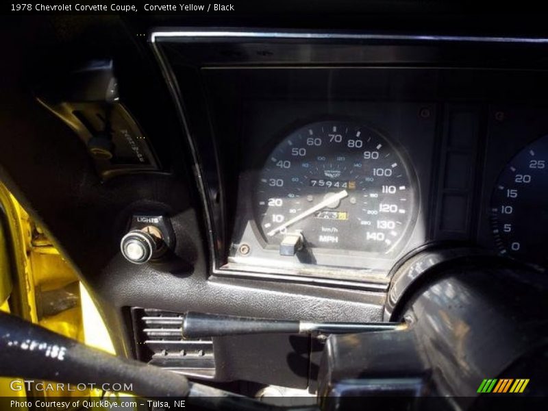 Corvette Yellow / Black 1978 Chevrolet Corvette Coupe