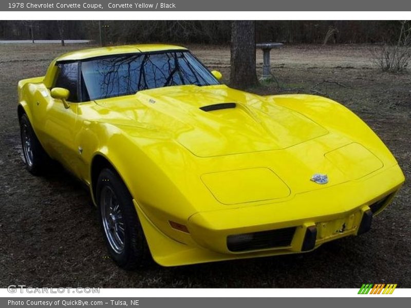 Corvette Yellow / Black 1978 Chevrolet Corvette Coupe