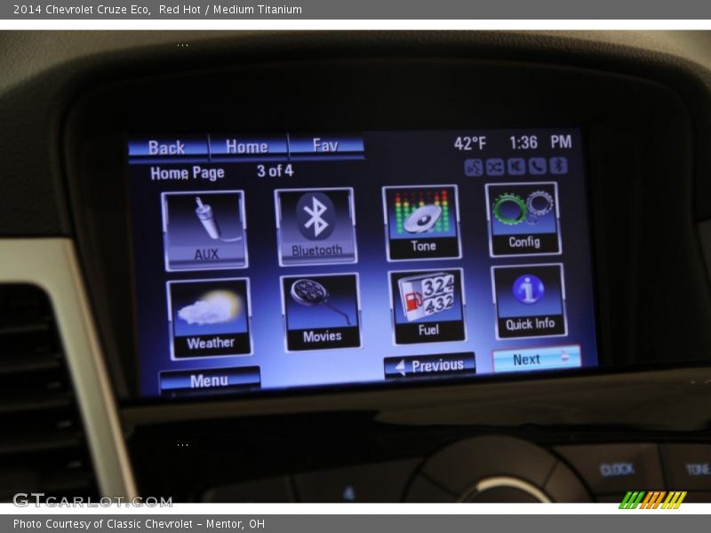 Red Hot / Medium Titanium 2014 Chevrolet Cruze Eco