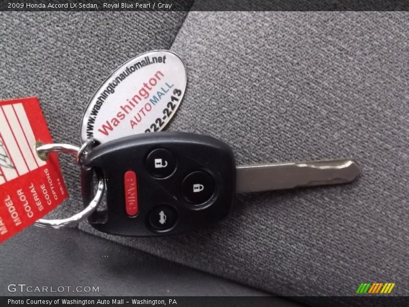 Royal Blue Pearl / Gray 2009 Honda Accord LX Sedan