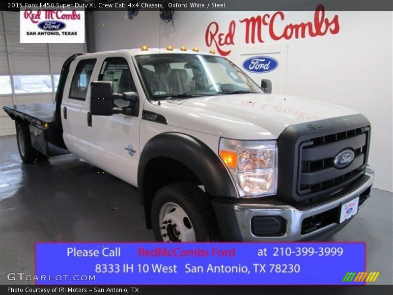 Oxford White / Steel 2015 Ford F450 Super Duty XL Crew Cab 4x4 Chassis