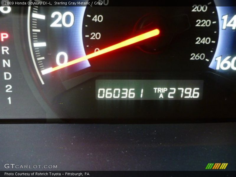 Sterling Gray Metallic / Gray 2009 Honda Odyssey EX-L