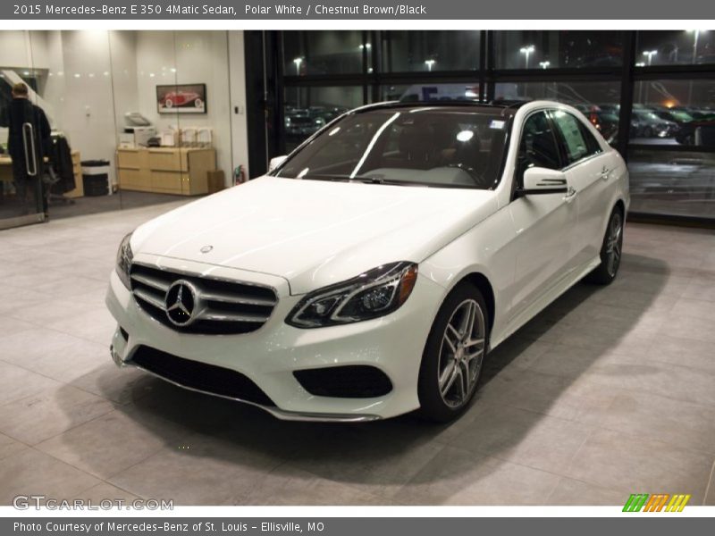 Polar White / Chestnut Brown/Black 2015 Mercedes-Benz E 350 4Matic Sedan