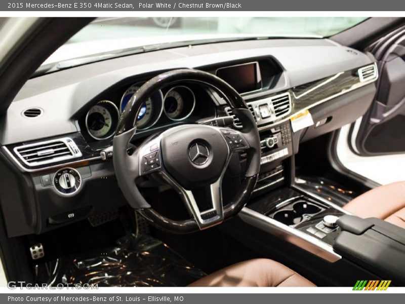 Polar White / Chestnut Brown/Black 2015 Mercedes-Benz E 350 4Matic Sedan