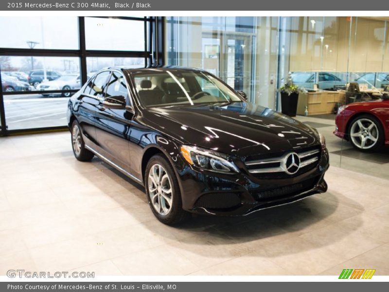 Black / Black 2015 Mercedes-Benz C 300 4Matic