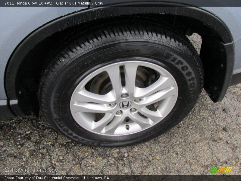 Glacier Blue Metallic / Gray 2011 Honda CR-V EX 4WD