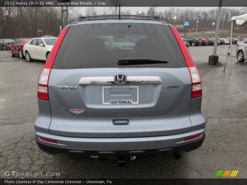 Glacier Blue Metallic / Gray 2011 Honda CR-V EX 4WD