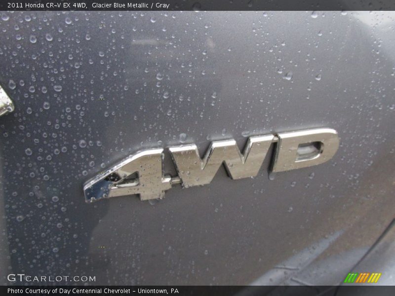 Glacier Blue Metallic / Gray 2011 Honda CR-V EX 4WD