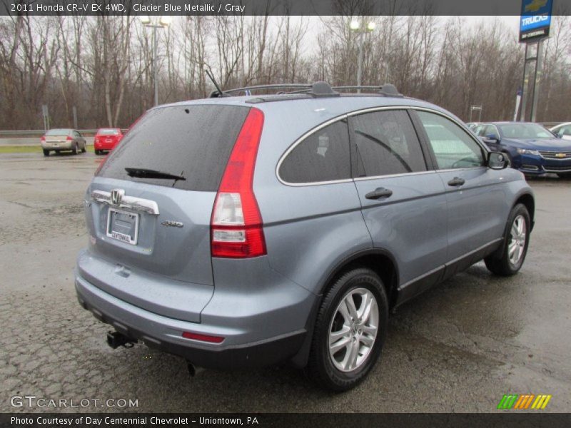 Glacier Blue Metallic / Gray 2011 Honda CR-V EX 4WD