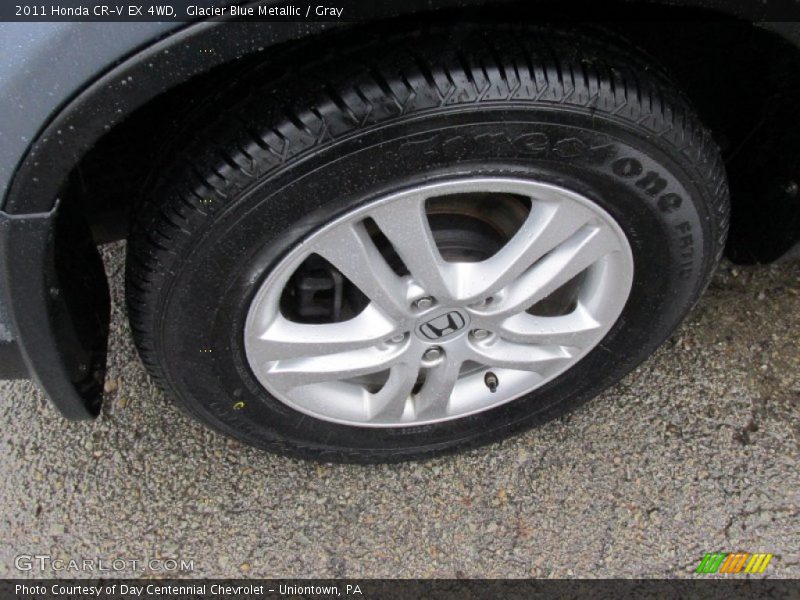 Glacier Blue Metallic / Gray 2011 Honda CR-V EX 4WD