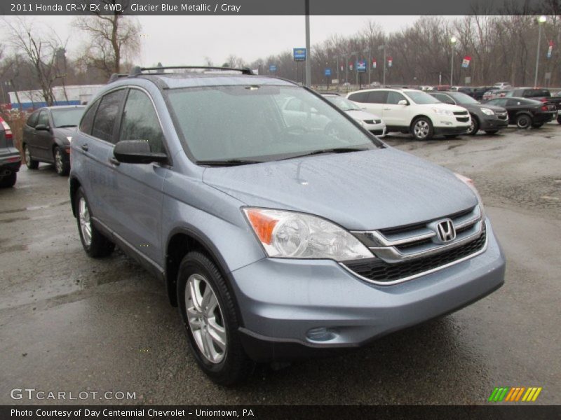 Glacier Blue Metallic / Gray 2011 Honda CR-V EX 4WD