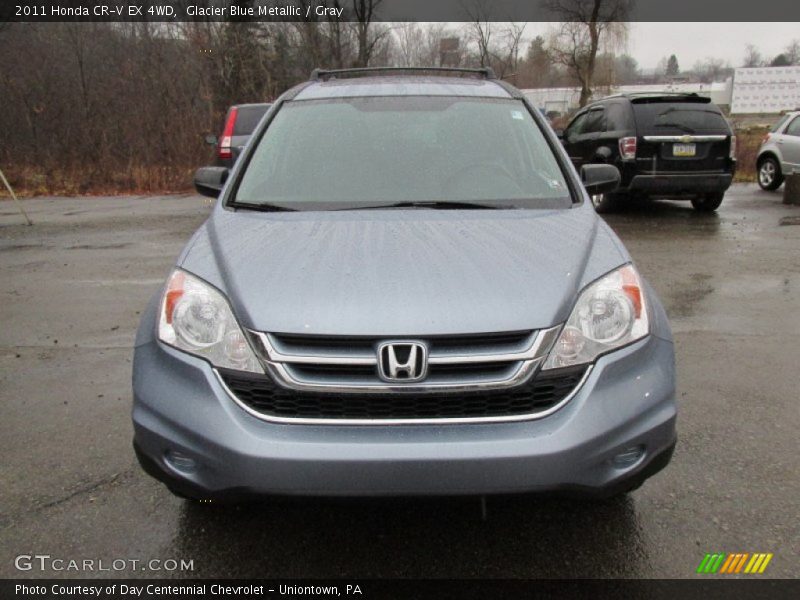 Glacier Blue Metallic / Gray 2011 Honda CR-V EX 4WD
