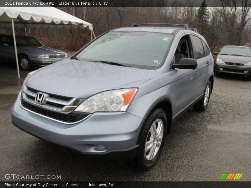 Glacier Blue Metallic / Gray 2011 Honda CR-V EX 4WD