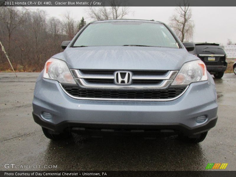 Glacier Blue Metallic / Gray 2011 Honda CR-V EX 4WD