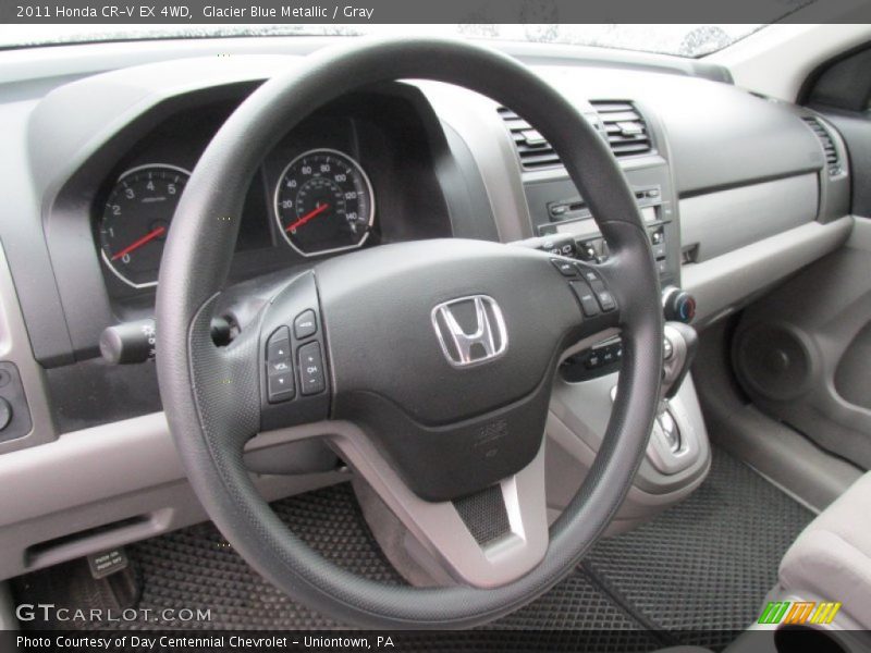 Glacier Blue Metallic / Gray 2011 Honda CR-V EX 4WD