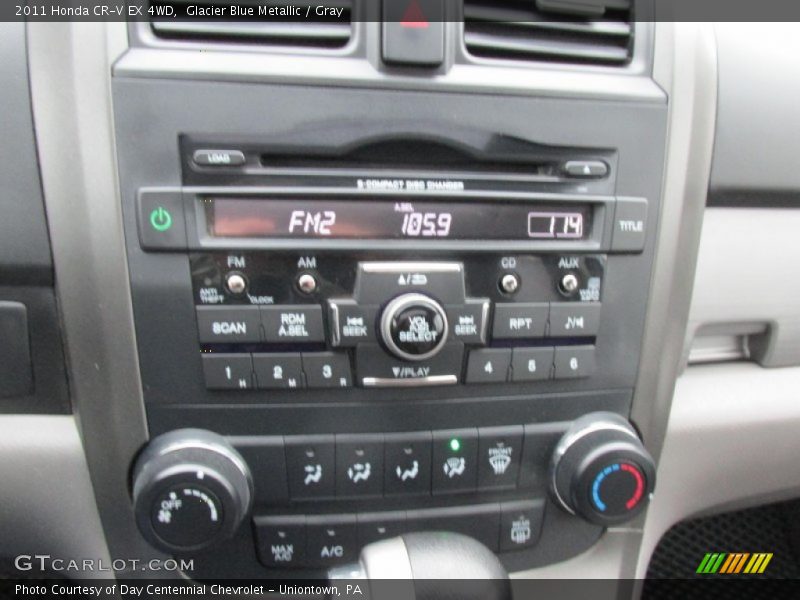 Glacier Blue Metallic / Gray 2011 Honda CR-V EX 4WD