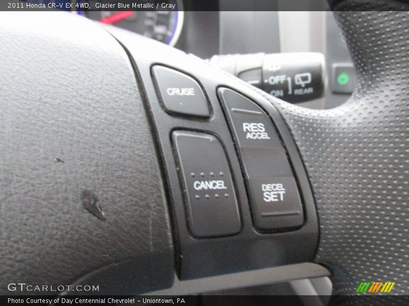 Glacier Blue Metallic / Gray 2011 Honda CR-V EX 4WD
