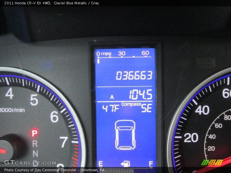 Glacier Blue Metallic / Gray 2011 Honda CR-V EX 4WD